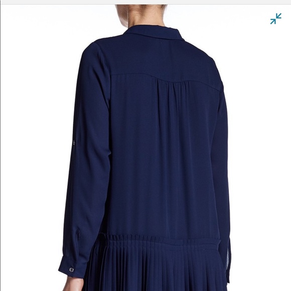 DR2 Daniel Rainn Shirt Dress Blue Medium - Picture 5 of 6